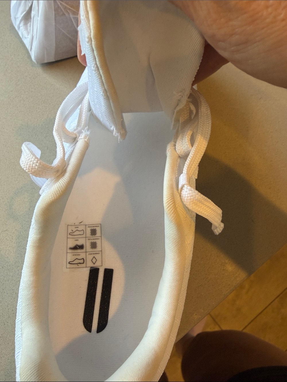 NOBULL (new with box) women’s size 8 White Athletic Shoes with Gum Toe Accent - Picture 6 of 7